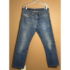 Diesel Jeans Mens Braddom Size 32X28.5 Medium Wash Reg Slim Carrot Faded 0820N